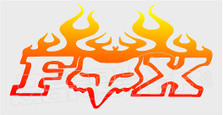 Flaming Fox Silhouette Decal Sticker DM