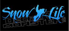 Snow Life Silhouette Snowmobile Sled Decal Sticker