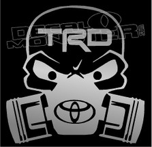 TRD Toyota Piston & Skull Decal Sticker