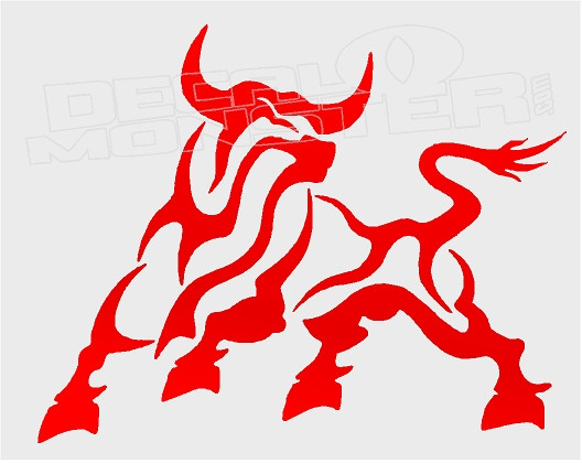 Sticker red bull charging 
