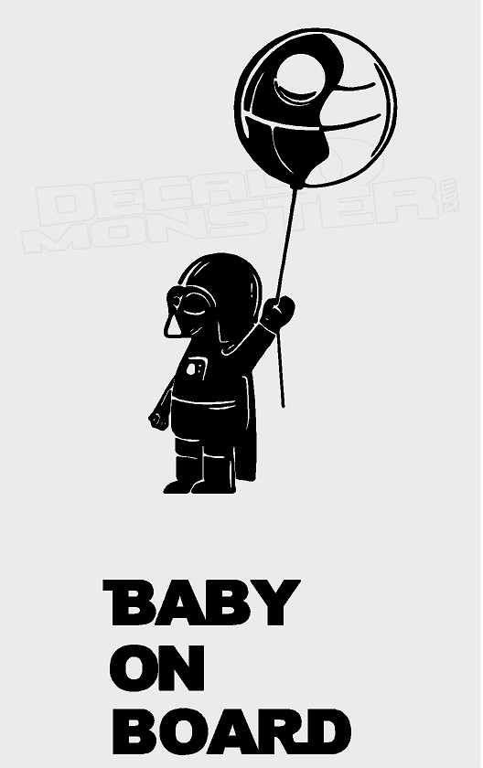 Download Star Wars Darth Vader Baby On Board Decal Sticker ...