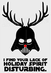 Star Wars Darth Vader Christmas Holiday Spirit Xmas Decal Sticker