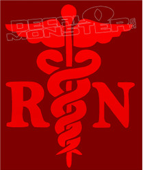 Registered Nurse Medical Symbol Decal Sticker