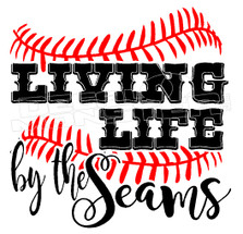 Living Life by The Seams Baseball Decal Sticker