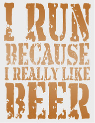 I Run Because I Like Beer Decal Sticker