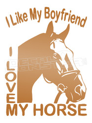 Cowgirl Horse over Boyfriend Decal Sticker
