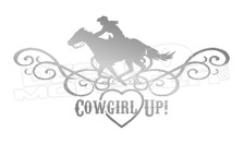 Cowgril Up Horse Rider Decal Sticker
