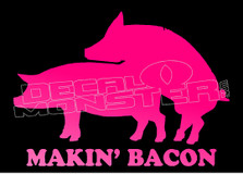 Making Bacon Funny Pigs Decal Sticker