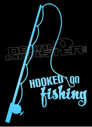 Hooked on Fishing Decal Sticker