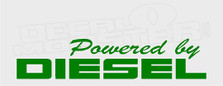 Powered by Diesil Decal Sticker