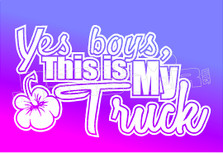 Yes boys this is my Truck Decal Sticker