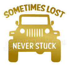 Jeep Sometimes Lost Never Stuck Decal Sticker