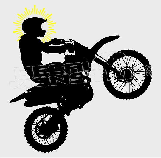 Dirt Bike Halo Silhouette Decal Sticker Decalmonster Com