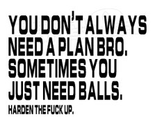 You Don't Always need a plan just balls Decal Sticker