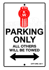 Kenworth Parking All Others Towed Decal Sticker