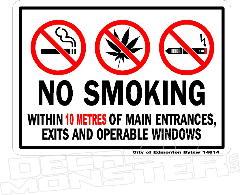 No Smoking Cannabis Vape Bylaw Edmonton Weed Marijuana Tobacco Law