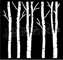 Birch Tree Silhouette Decal Sticker