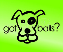 Dog got balls Decal Sticker