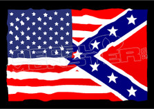 Confederate American Flag Decal Sticker