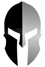 Spartan Two Faced Warrior Decal Sticker DM - DecalMonster.com