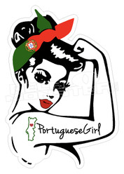 Portuguese Worker Girl Decal Sticker DM