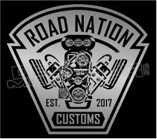 Road Nation Customs Decal Sticker DM