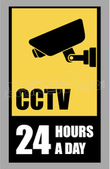 CCTV 24 Hours a Day Decal Sticker DM
