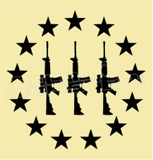 American Gun Supporter 1 Decal Sticker DM