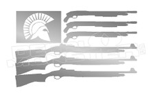 American Gladiator Gun Supporter Flag Decal Sticker DM