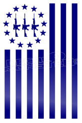 American Gun Supporter Flag Decal Sticker DM