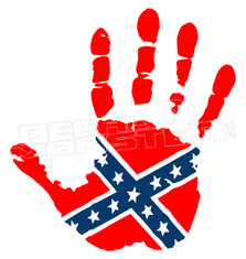 Confederate Hand Wave Decal Sticker DM