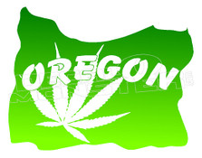 Oregon Weed Decal Sticker DM