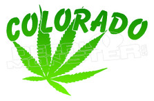 Colorado Weed Decal Sticker DM