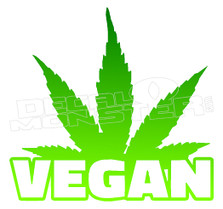Weed Vegan Decal Sticker DM