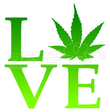 Love Weed Decal Sticker DM