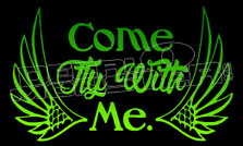 Come Fly with me Weed Decal Sticker DM