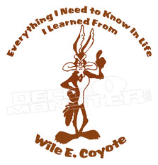 Wilee Coyote 7 Decal Sticker DM