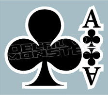 Ace of Clubs Decal Sticker DM