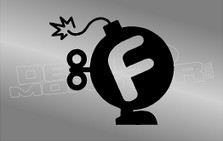 F-BOMB Decal Sticker DM