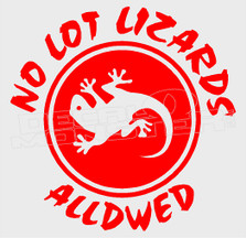 No Lot Lizard Decal Sticker DM