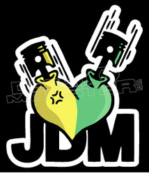 Piston Heart Beats for JDM Decal Sticker DM