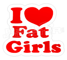 I heart Fat Girls Decal Sticker DM