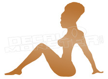 African American Babe Silhouette Decal Sticker DM