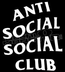 Anti Social Social Club Logo Decal Sticker DM