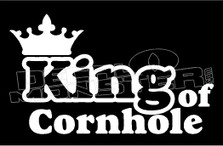 King of Cornhole Decal Sticker DM