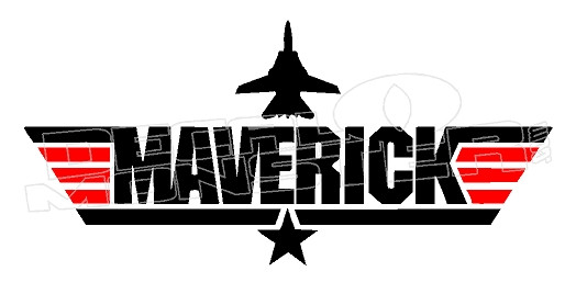 Maverick Aircraft Logo Top Gun Movie Decal Sticker Dm Decalmonster Com