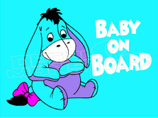 Cartoon Eeyore Baby on Board 4 Decal Sticker DM