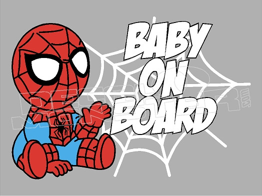 Adhesivo Spiderman Baby on Board para coche y moto