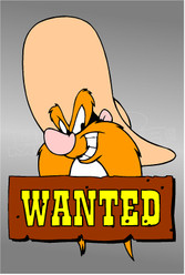 Yosemite Sam Wanted Decal Sticker DM