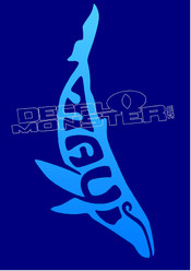 Maui Blue Whale Silhouette Decal Sticker